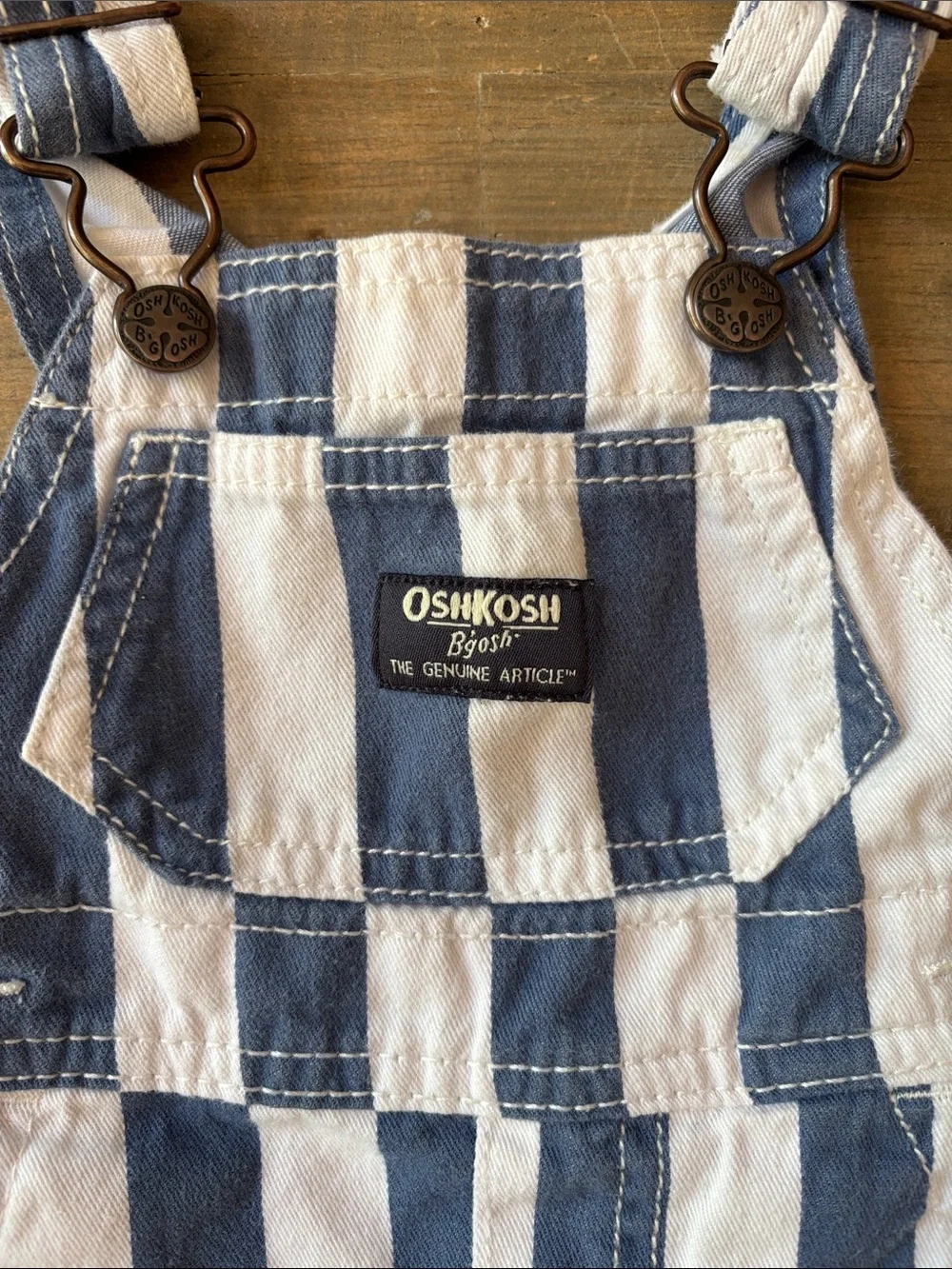 Oshkosh B’Gosh baby pinstriped shortalls